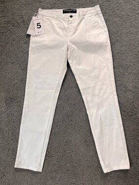 DEPARTMENT 5  PANTALONE PUFF White Cotton Stretch Pants Trousers NEW W/TAGS TG28